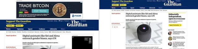 Browser comparison showing Chrome and Brave